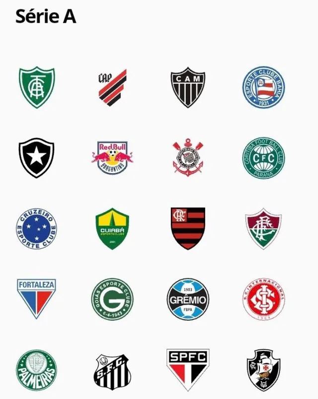 Times por Escudo - Brasileirão Serie A 2023