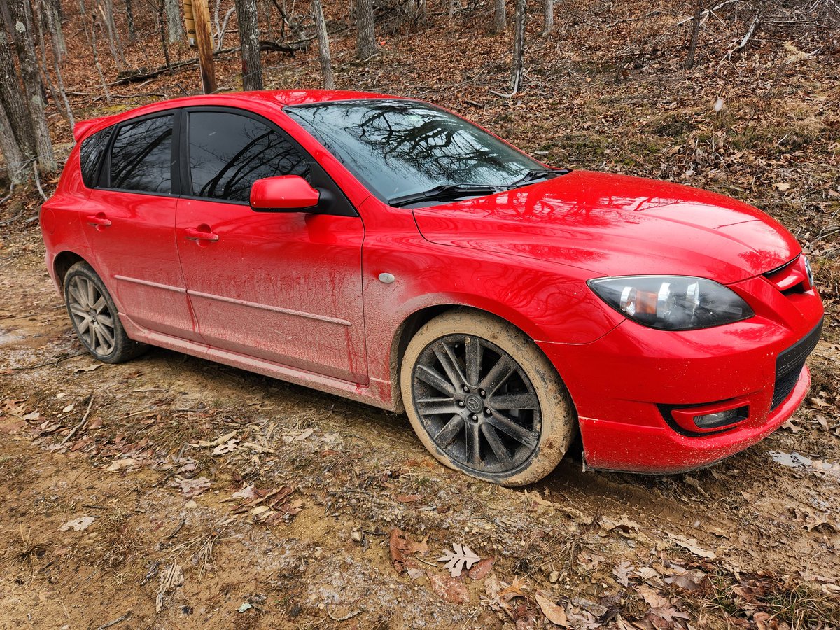 JMace44's tweet photo. My mazda may have a future as a rally car... https://t.co/TSm6wiFO7D