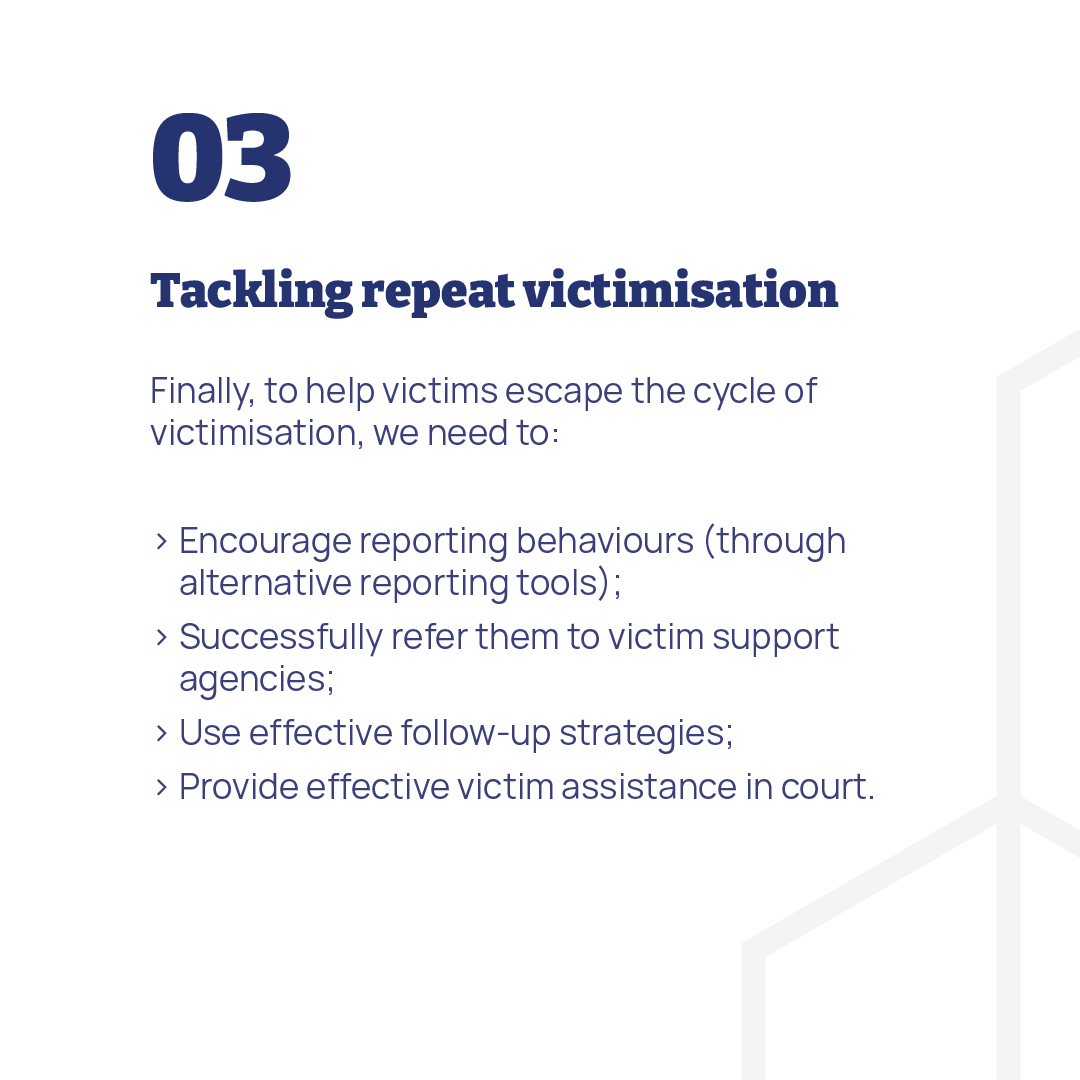 Our latest #toolbox on high-risk #victim groups discusses how the victim-centred and multi-agency approach can play a role in preventing secondary victimisation; &amp; focuses on breaking the cycle of repeat victimisation. Read more 👉 eucpn.org/toolbox-highri…

#EU #crimeprevention