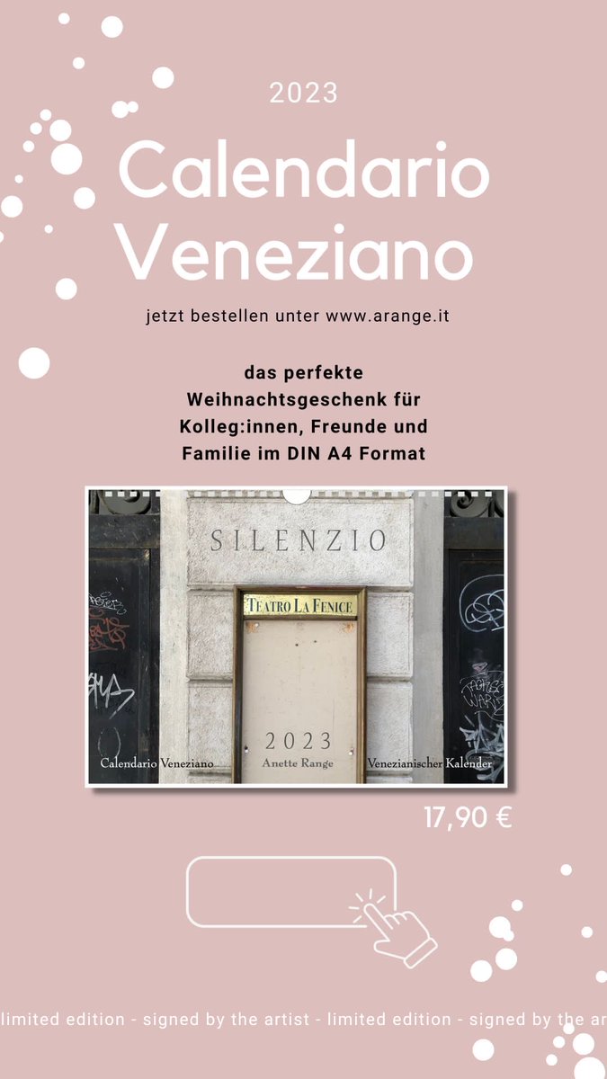 Last Minute #Weihnachtsgeschenk-Idee! #Kalender #Venedig #Reisen Siehe auch arange.it