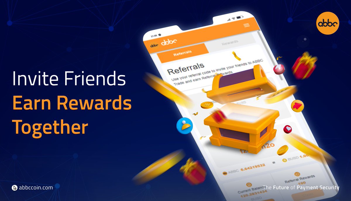 abbcfoundation's tweet photo. Your invitee can gain 200% BUSD when you invite them to subscribe to an #ABBCTrade plan, plus you can instantly earn 15% BUSD referral rewards based on their subscription amount!

Learn more about how to invite your friends here: 
👉https://t.co/2IH5u5OZ5r.

#ABBCFoundation #ABBC https://t.co/q26EecomUi
