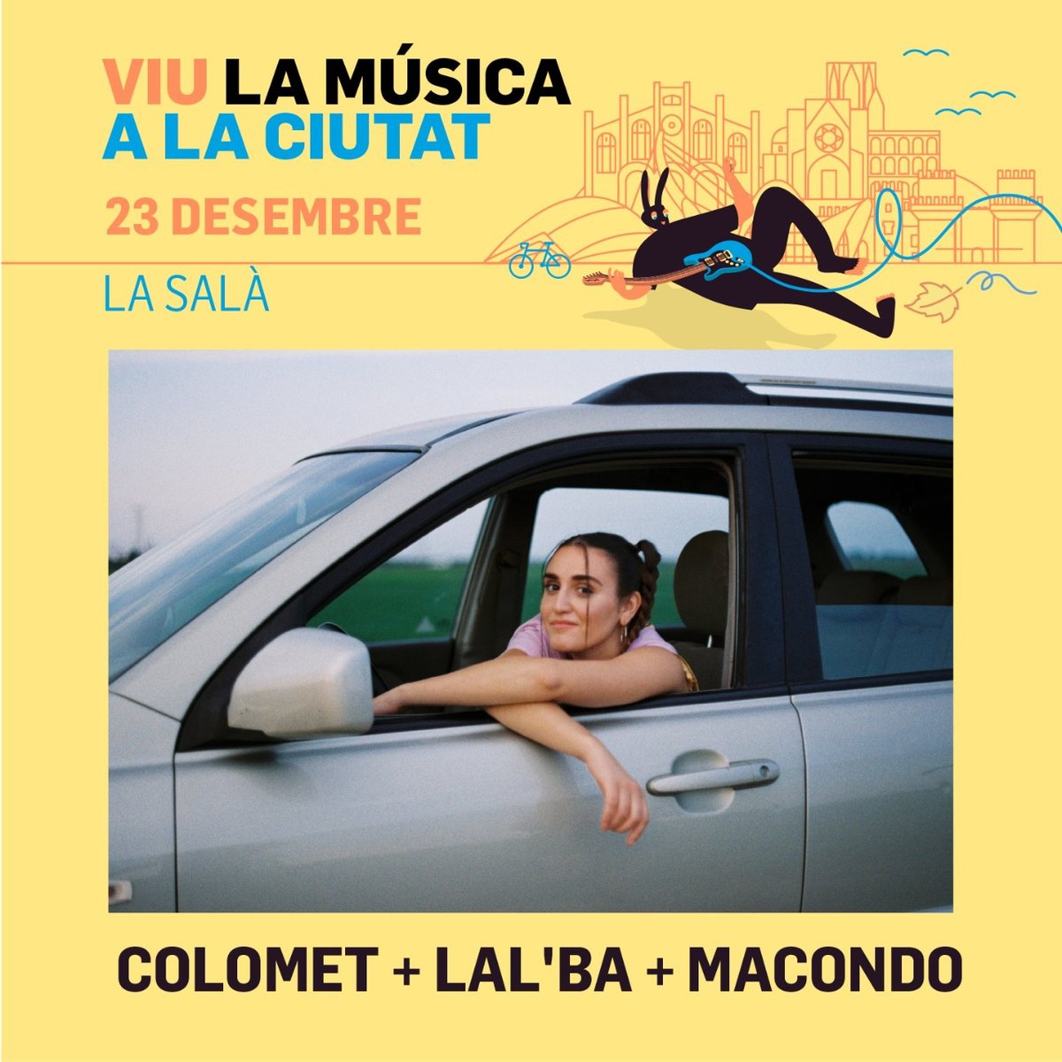 Ajuntament València (@ajuntamentvlc) on Twitter photo 🎸<a href="/CulturalVLC/">Cultural València</a> junt amb <a href="/musicaprocv/">MUSICAPROCV</a> clausura el cicle #ViuLaMúsicaALaCiutat amb un triple concert a <a href="/lasalavalencia/">La Salà</a>!
⚡️<a href="/Colomet22/">Colomet</a> + <a href="/lalbamusic/">Lal’Ba</a> + <a href="/macondopv/">MACONDO</a> ⚡️Vine a descobrir estes tres propostes musicals que no et deixaran indiferent!
🗓 23/12
🎟️Entrada gratuïta 🎸<a href="/CulturalVLC/">Cultural València</a> junt amb <a href="/musicaprocv/">MUSICAPROCV</a> clausura el cicle #ViuLaMúsicaALaCiutat amb un triple concert a <a href="/lasalavalencia/">La Salà</a>!
⚡️<a href="/Colomet22/">Colomet</a> + <a href="/lalbamusic/">Lal’Ba</a> + <a href="/macondopv/">MACONDO</a> ⚡️Vine a descobrir estes tres propostes musicals que no et deixaran indiferent!
🗓 23/12
🎟️Entrada gratuïta