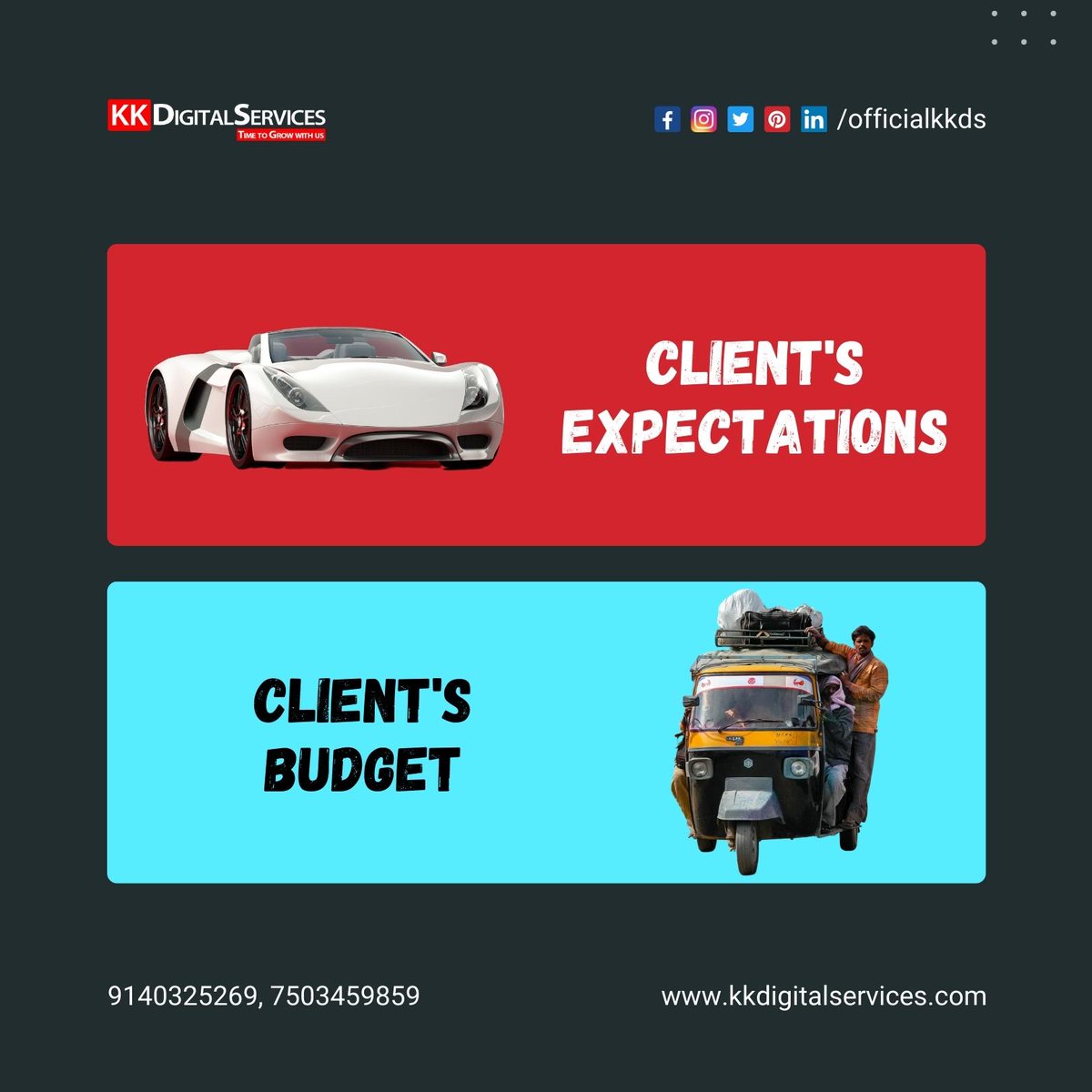 officialkkds's tweet photo. Who think Customer should understand it.
Hit like if you agree.
-
Follow
-
@Officialkkds
#officialkkds #kkdigitalservices #digitalagencylife #BudgetVSExpectations #freelancers #expectations #clientexpectations #clientbudget #budgetproblems #clientreactions #Memes #Funny https://t.co/W2cBj1TKpi