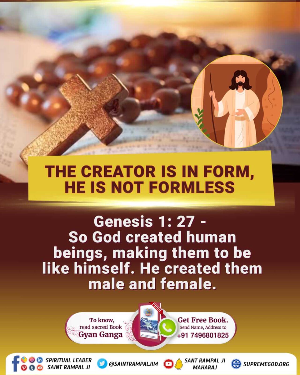 Kushvah3Ankit's tweet photo. #BibleFacts Is God the father, A DIFFERENT

person from Jesus? If yes, then who is the Father of Jesus?

To know, Must read sacred book "Gyan Ganga." https://t.co/UXqlY7QUOC