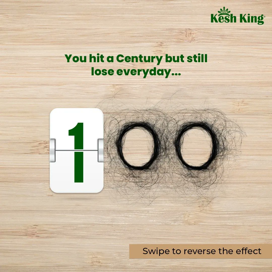 Keshkingoil's tweet photo. Did you know? A person can lose up to 50 -100 strands of hair per day! Ace your hair game with the ancient touch of Ayurveda curated to reduce hair fall and promote hair growth!
Stop hair fall with Kesh King  - https://t.co/QXj3h0AhLZ

#IndiasNo1HairfallExpert #KeshKing #HairFall https://t.co/1BGeoBBGNM