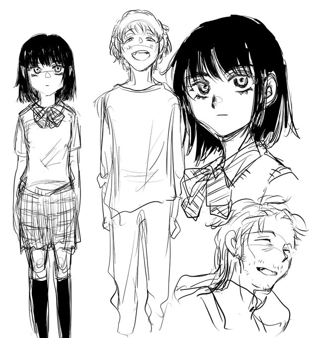 これは原稿やるとき作ったキャラ表。実際描いたキャラはかなり違ってしまった。 