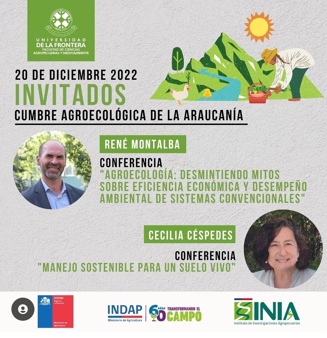 🌱Hoy! Imperdible, Cumbre Agroecologica de la Araucanía.
Con la participación de la Investigadora de <a href="/INIAQuilamapu/">INIA Quilamapu</a> Cecilia Céspedes.
<a href="/iniachile/">INIA Chile</a>