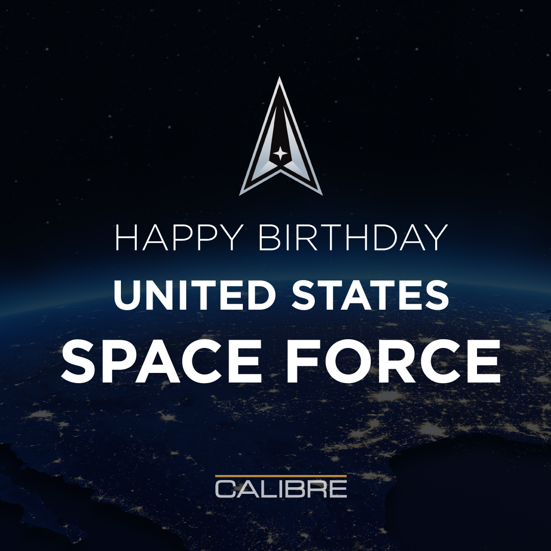 CALIBRE_Systems's tweet photo. Wishing the @SpaceForceDoD a Happy Birthday!
#Spaceforce #SpaceForce2 https://t.co/37pIavYjif