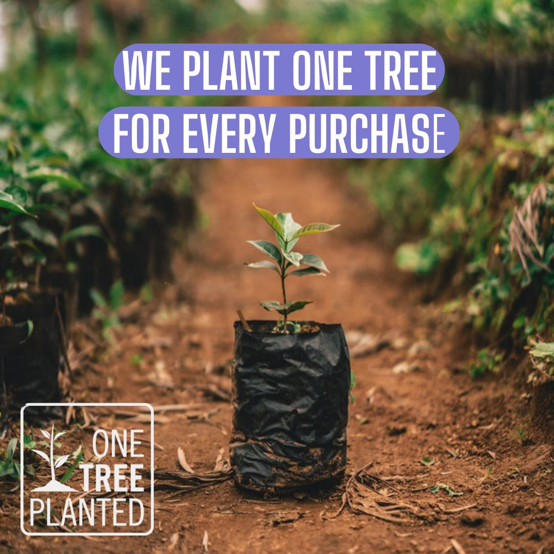 We care deeply about the planet and creating a business that gives back to nature. From now on, for every purchase you made we plant one tree in your name with <a href="/onetreeplanted/">One Tree Planted</a>
