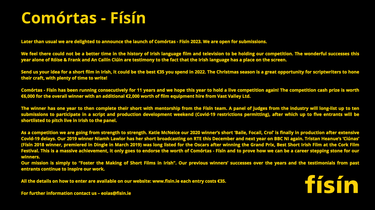 Comórtas - Físín tweet media