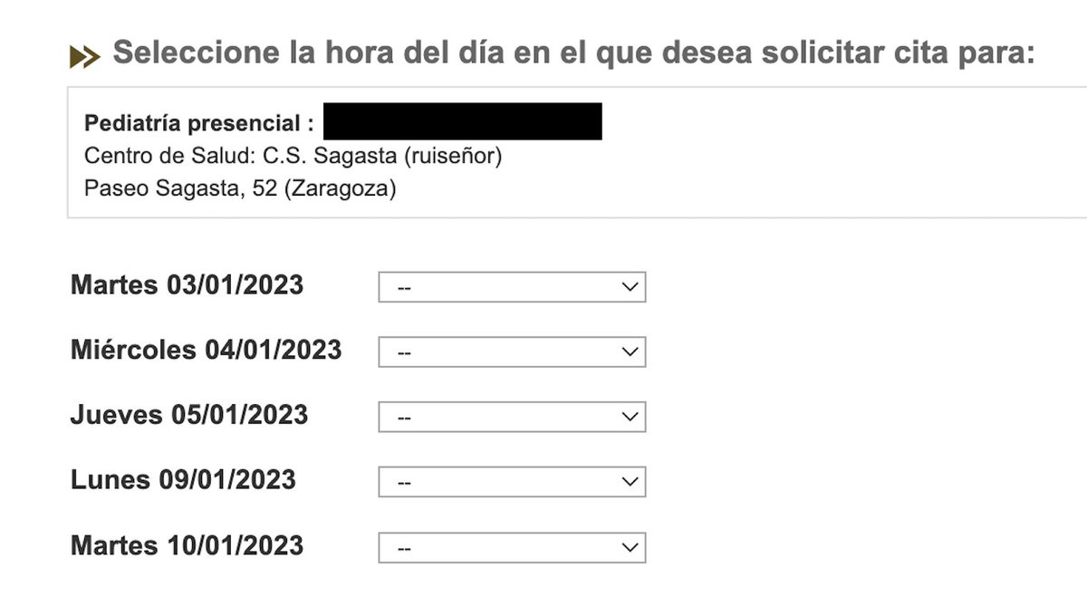 dortega5's tweet photo. Estamos a 20/12... próxima cita para pediatría presencial 03/01... ¿en serio @GobAragon @SaludPublicaAra ? https://t.co/j26x53cldF