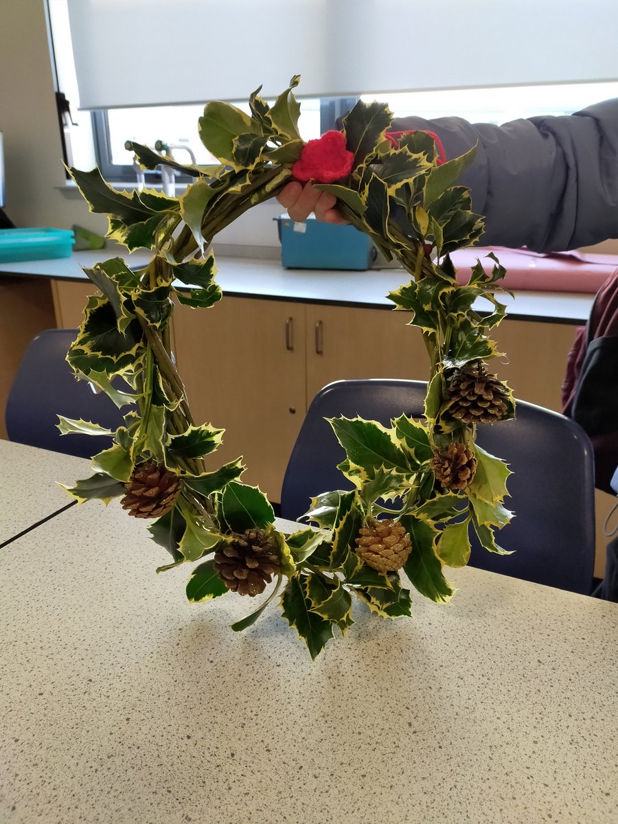 Wreath making with willow from the school garden. Merry Christmas from <a href="/EEcoschools/">Elgin Academy Eco Schools</a>