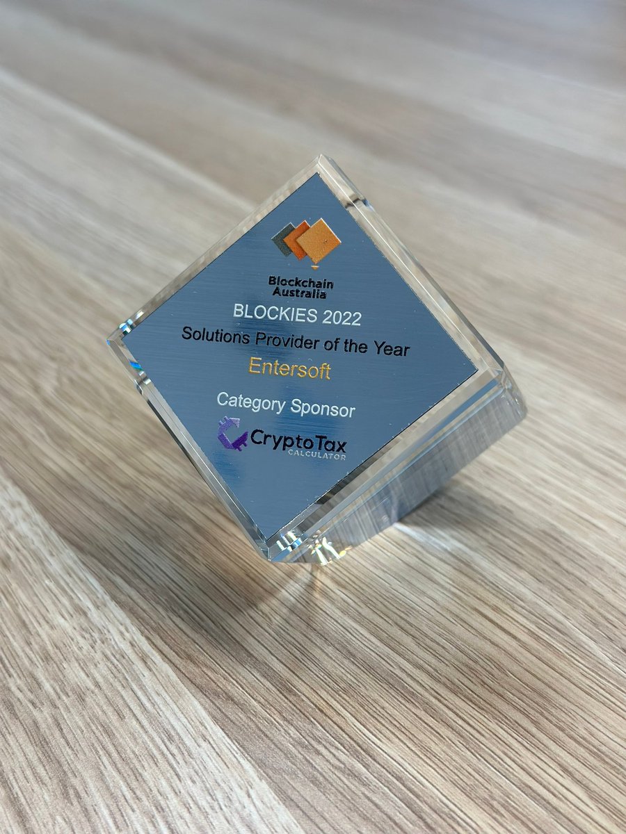 🎉🎉 There are few things more satisfying than being acknowledged for your hard work! 

On behalf of the entire Entersoft team,  we want to say a big thank you to <a href="/BlockchainAUS/">Blockchain Australia 🇦🇺</a>, <a href="/CryptoTaxHQ/">CryptoTaxHQ</a> <a href="/indepreserve/">Independent Reserve</a> and <a href="/SwyftxAU/">Swyftx</a> 🙏

The future of #Web3 is in safe hands 💪🔒