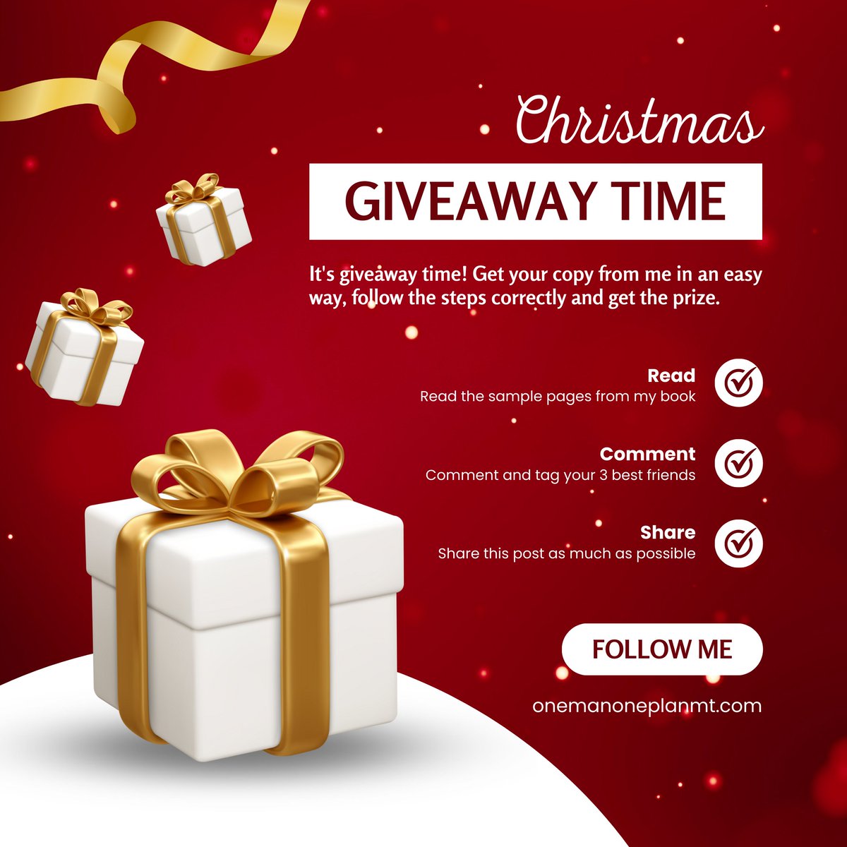 DaveNordel's tweet photo. It is time for the Christmas giveaway! Follow my Contest and get lucky - get a signed copy of my book-Giving Back https://t.co/yWgyTlJscR ! T&C in the comments.
#Christmas #christmas2022 #christmasgifts #maxfab #Contest #ContestAlert #leaders #author #books #booklovers #winning https://t.co/bguG0HxPNw