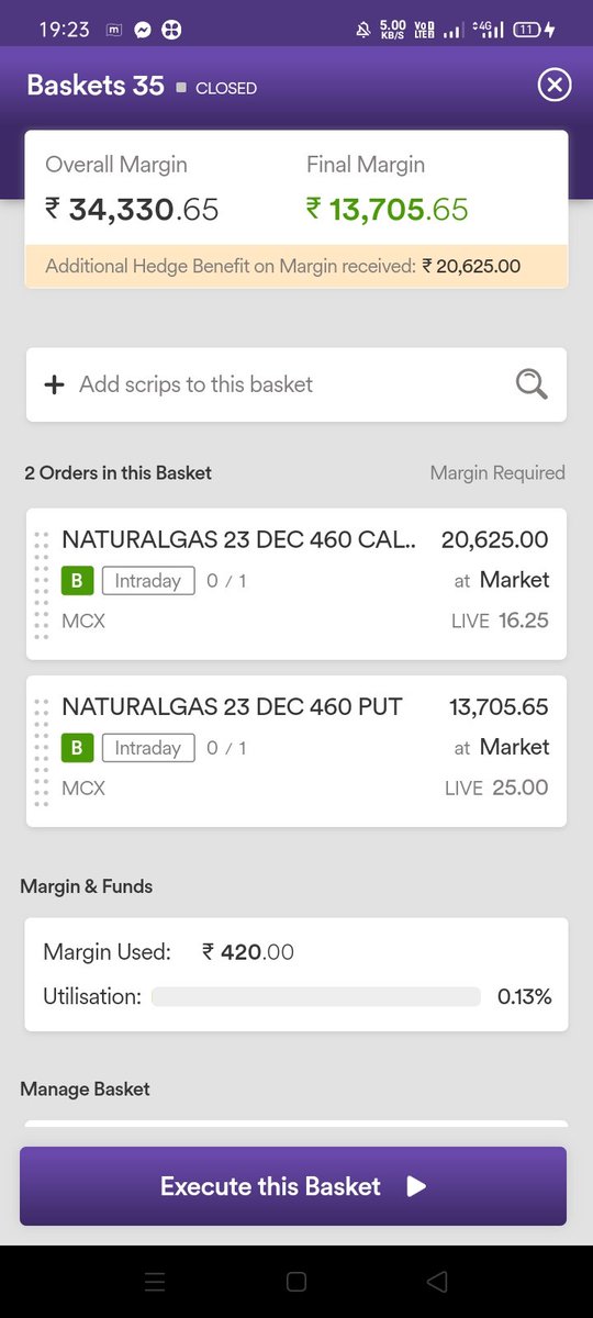 Swappy3112's tweet photo. Long straddle in #naturalgas 
Final Margin required only 13.7k
Made 2.1k+ #optionsbuying 
Fall of more than 2.5% that's why I gained...for reference check shots

#OptionsTrading https://t.co/9zm9YGFNZH