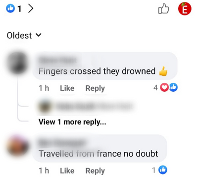I felt compelled to share a comment from a story I wrote about how boats used by migrants washed ashore in Essex. No matter how compassionate we are, or how minutely we deliberate over our choice of wording, there are some who choose to spread hate in the comments section.