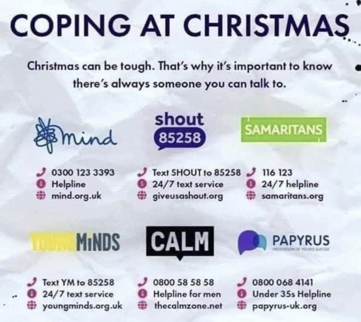 MyForumCentral's tweet photo. This time of year can be difficult for many reasons. There is always someone who can help if things get tough. Here are some useful numbers. @LinkingLeeds @Touchstone_CST @3rdsectorleeds @LeedsMind @SamaritansLeeds @theCALMzone @GiveUsAShout @YoungMindsUK  Please share 💛 https://t.co/3gNP5yzEd4
