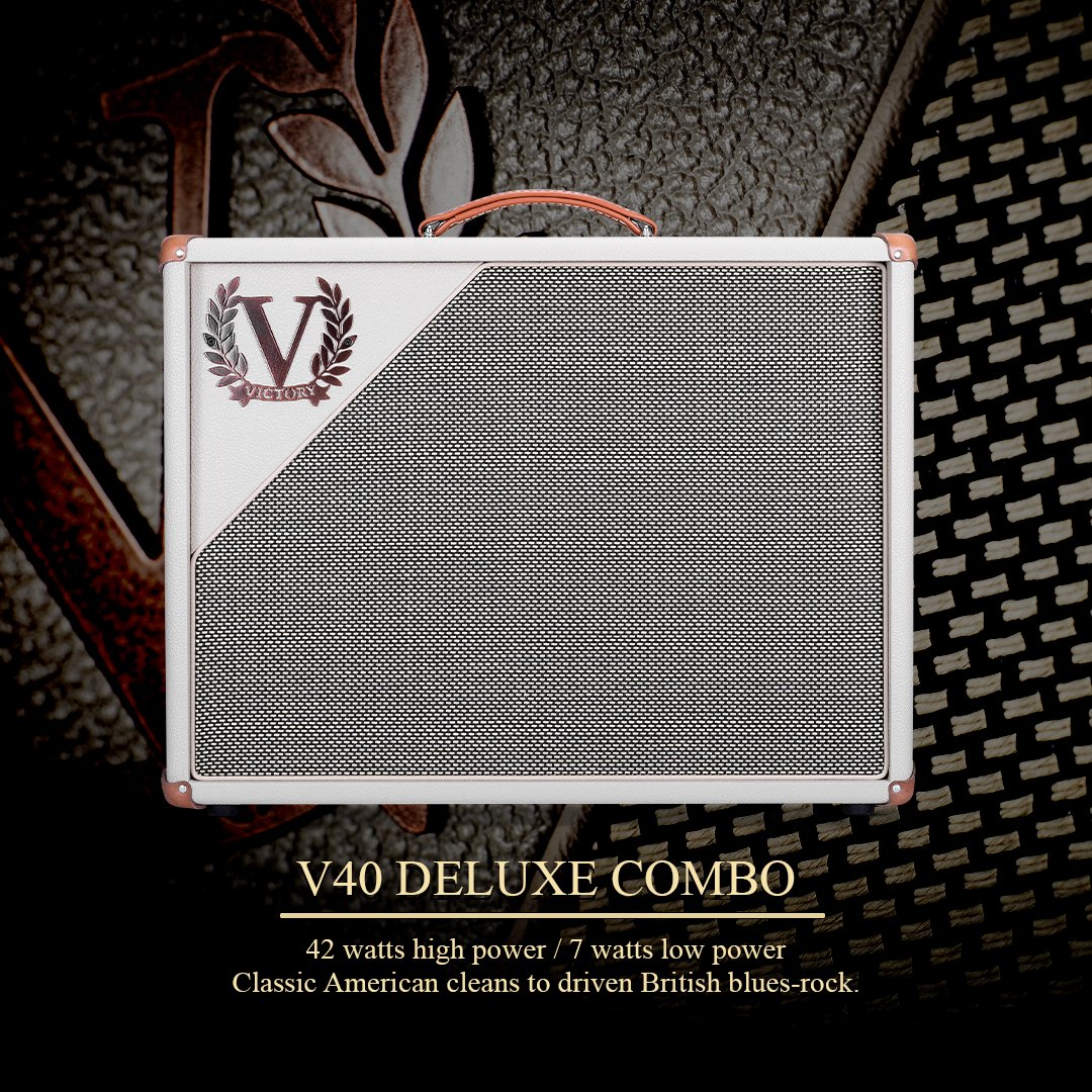 VictoryAmps's tweet photo. Valve-driven spring reverb and tremolo, the all-valve, British made V40 Deluxe combo is our award winning tone monster! You can switch it down to 7 watts as well!
https://t.co/w6dS6EVNmM
#v40deluxe #victoryamps #ukbuilt #duchess https://t.co/w4beQoaLG3