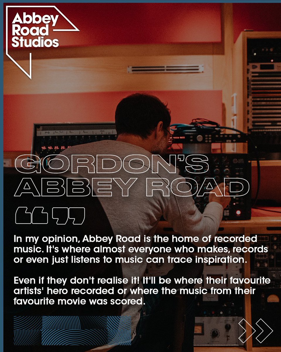 AbbeyRoad's tweet photo. Next in our #MyAbbeyRoad series is engineer #GordonDavidson.
Gordon joined the team in 2008 and has since recorded artists like @SamSmith and @NovelistGuy, as well as film scores including ‘Fantastic Mr. Fox’, ‘Spectre’ and more.
Full story | https://t.co/ycdkmCoiEz https://t.co/3lu1TW3ijU