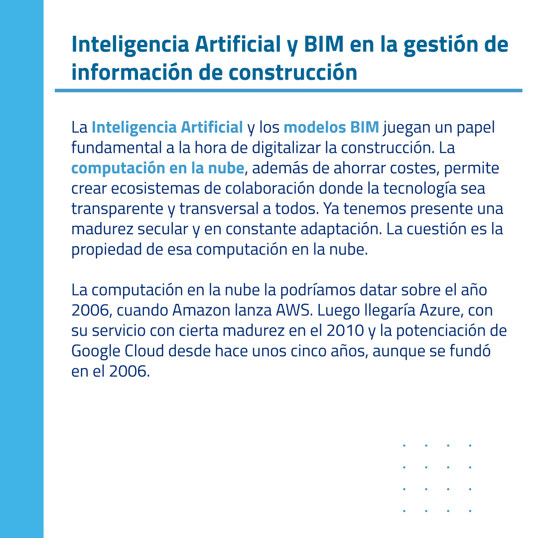 EditecaOnline's tweet image. La #InteligenciaArtificial y los #modelosBIM juegan un gran papel a la hora de digitalizar la #construcción🏗 Son métodos para optimizar el rol de los promotores privados y públicos. La computación en la nube necesita un liderazgo por su parte🖥

➡ alimarket.es/construccion/n…