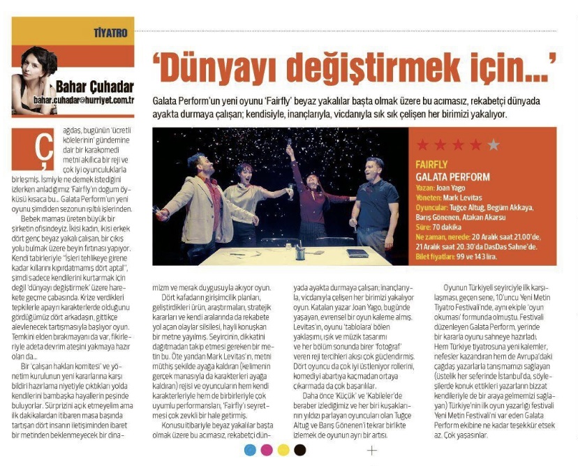 Başta beyaz yakalılar, herkes için iyi bir oyun tavsiyesi: 

<a href="/GalataPerform/">GalataPerform</a>'dan 'Fairfly'

bit.ly/3FHSl3o