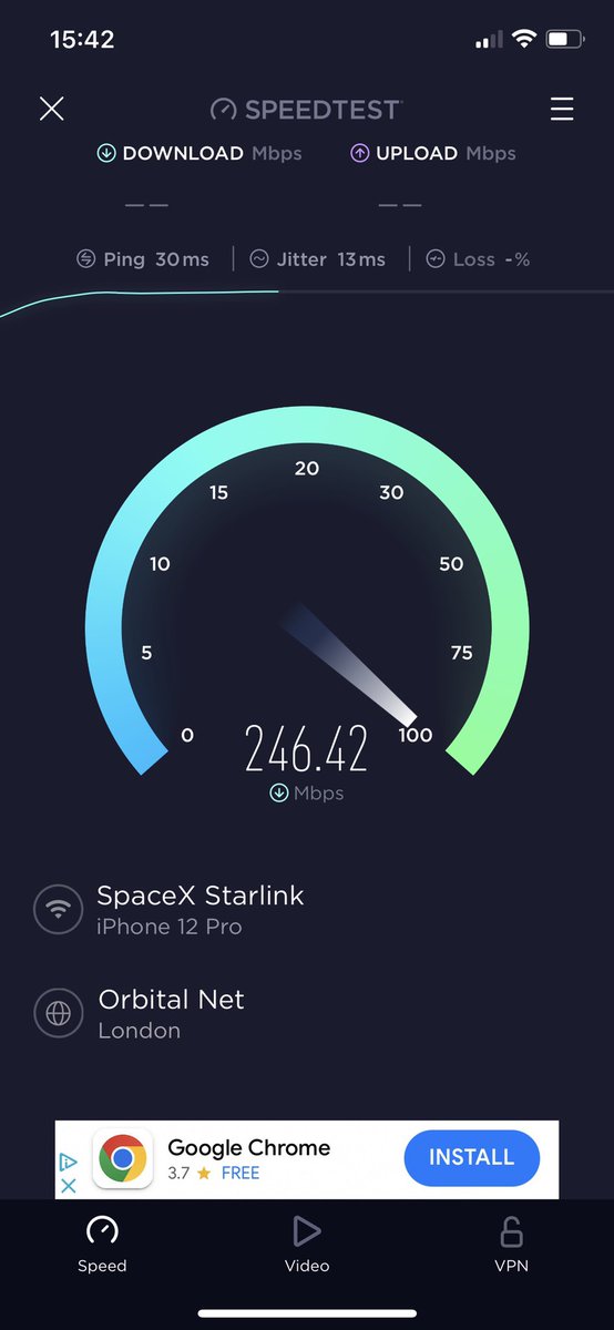 After years of 7mbps from the incompetent <a href="/bt_uk/">BT</a> and their equally useless sibling @OpenreachHelp I’ve found the answer
<a href="/SpaceXStarlink/">Commentary Starlink 🛰️</a> fitted yesterday-246mbps
The taps are on!
If you’re rural &amp; fed up with BS from BT about fibre-move on
Nice one <a href="/elonmusk/">Elon Musk</a> Great product!