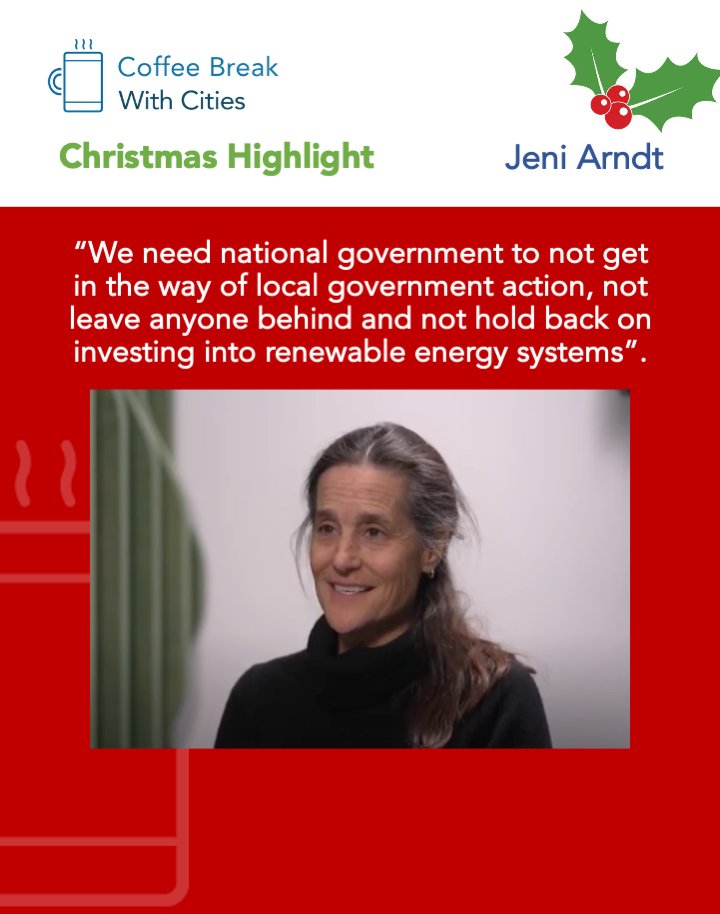 <a href="/RepJeniArndt/">Jeni Arndt</a> gives us an insight on the role of #national #Governments into #renewable #energy systems for our #Christmas highlights <a href="/ICLEI/">ICLEI</a> <a href="/c40cities/">C40 Cities</a> <a href="/Mayors4Climate2/">@Mayors4Climate</a> <a href="/WWFCities/">WWF Cities</a> <a href="/IIIEElund/">The Institute</a>. Let's enjoy the interview again! youtube.com/watch?v=Mu23DS…
