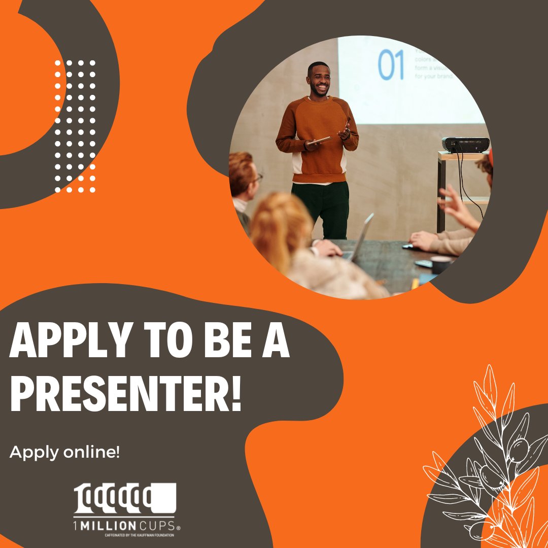 Sharing your business at a #1MC event gives you the opportunity to connect with an active and engaged community of fellow #entrepreneurs. What are you waiting for?! Apply to be a presenter in 2023 today: 1millioncups.com/s/present