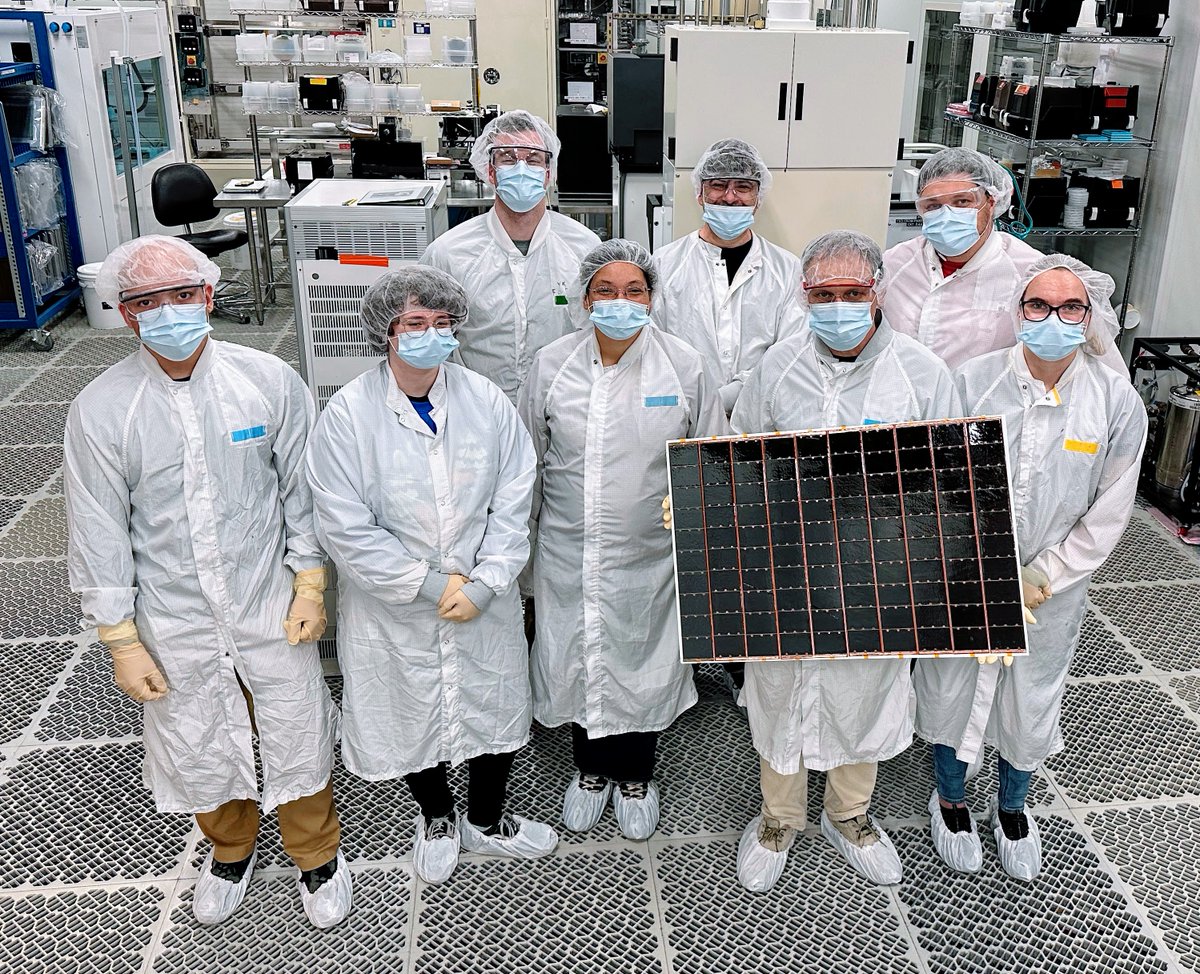 SolestialSpace's tweet photo. The team was thrilled to ship another set of #solarblankets to an important partner! We take pride in the hard work of our lab team as they advance the testing and validation of our breakthrough silicon solar technology. Follow to join us on this exciting journey! #spacesolar https://t.co/QCajLwS6qz