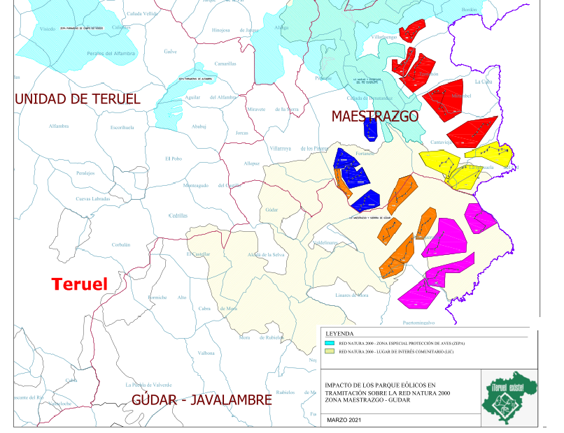 El MITECO, Ministerio de <a href="/Teresaribera/">Teresa Ribera</a>, da visto bueno a la destrucción de los paisajes y horizontes naturales del Maestrazgo: 21 parques eólicos (161 aerogeneradores), 2 solares, 507 torres de alta tensión, cientos de km de cables, más 300 km de pistas...
arainfo.org/el-miteco-da-e…