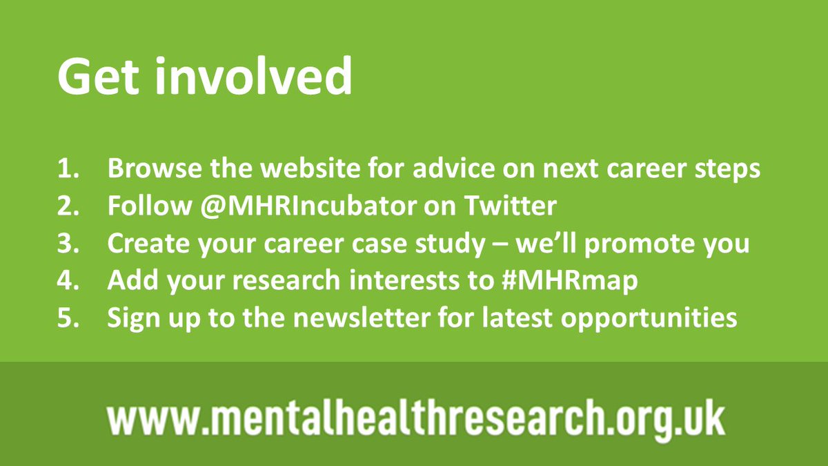 Are you curious about career opportunities in mental health research? The @MHRIncubator inspires and offers practical advice to current and aspiring researchers. Whether you’re undertaking research now, wish to use your lived experience in research, there are lots of resources.