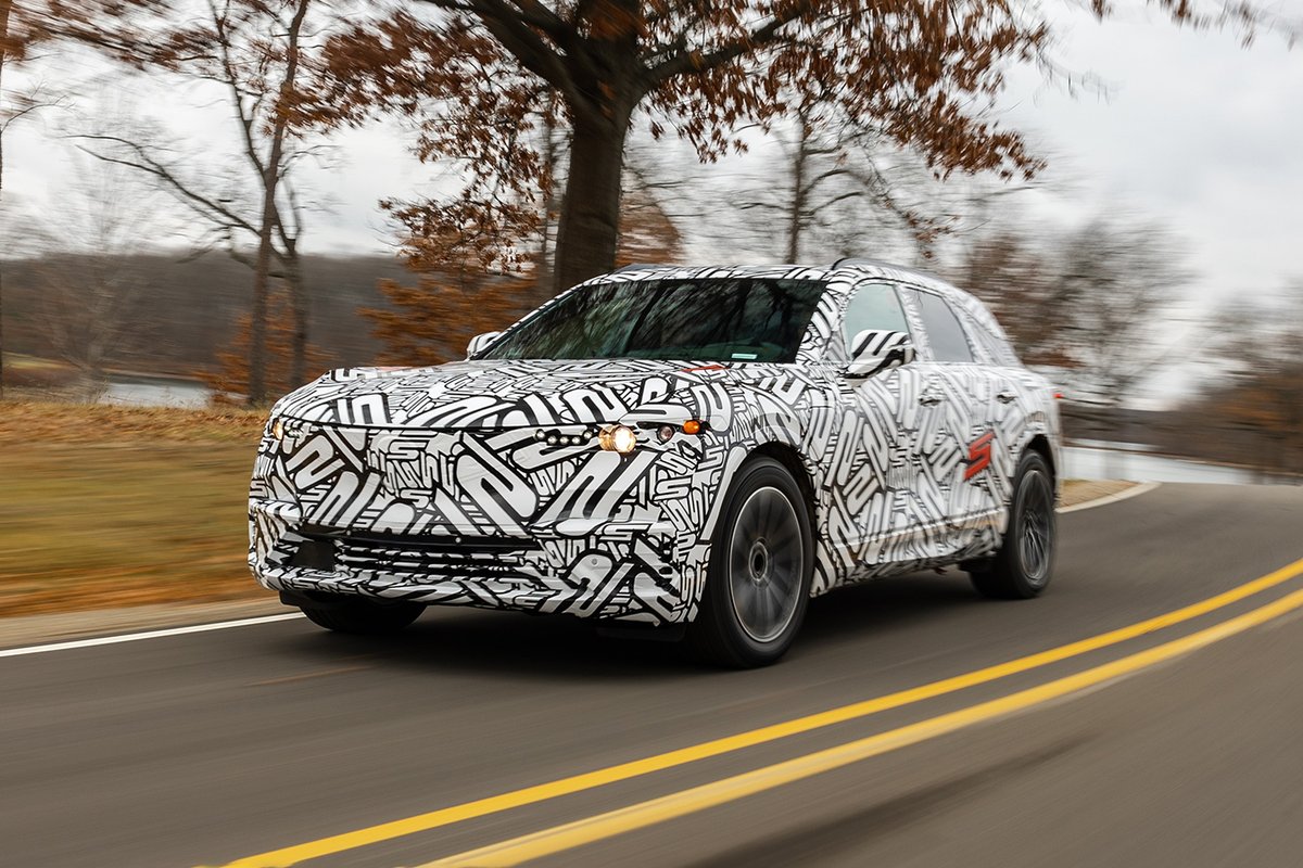 AcuraConnected's tweet photo. More Type S camo, more Acura prototype photos! Here is your first look at the ZDX prototype testing on open roads. 
The 2024 ZDX and ZDX Type S will be Acura's first full-electric model, and will officially debut in 2023. #AcuraZDX https://t.co/ycOLJx6RGO
