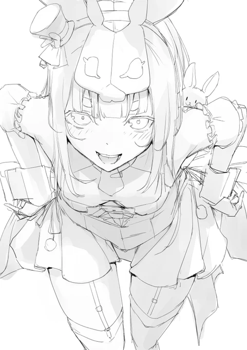 「可愛いいかってきいてるぺこだよ!」なラフスケッチです～😚
Rough sketch  New clothes Pekora😚 