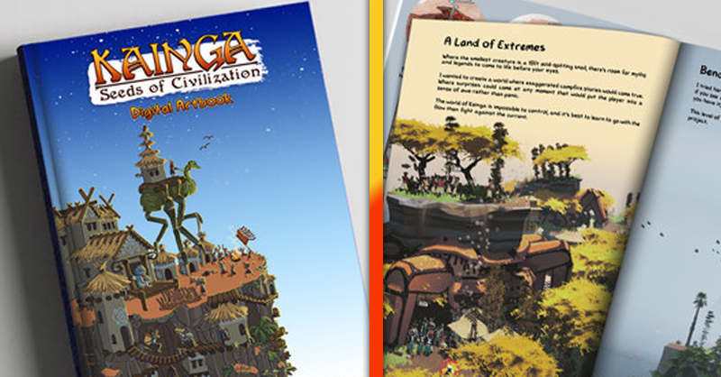 SilkSoftworks's tweet photo. Do you want to see how #Kainga started and how's it now? You can do that with the #artbook I've prepared in the Collectors Edition! Buy now and get to know more about the beautiful worlds of Kainga! https://t.co/exqGG2CCDM  #steam #indiegame #Bundle https://t.co/MxURq1kr1i