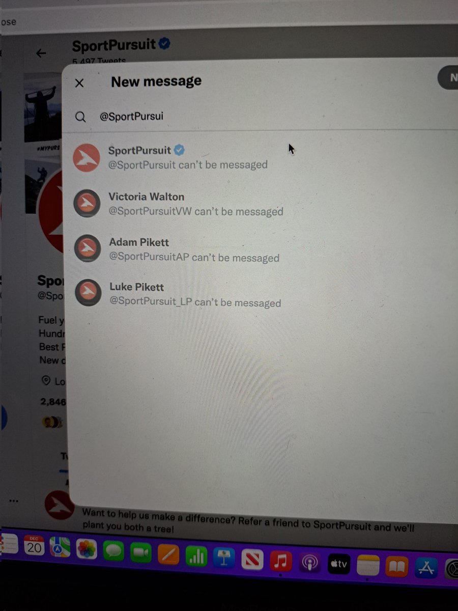lynmcquat's tweet photo. @SportPursuit This situation is getting frustrating now. Initial query from my partner at the weekend wasn't dealt with and now I'm unable to get it dealt with. https://t.co/sXA6YdEFkW