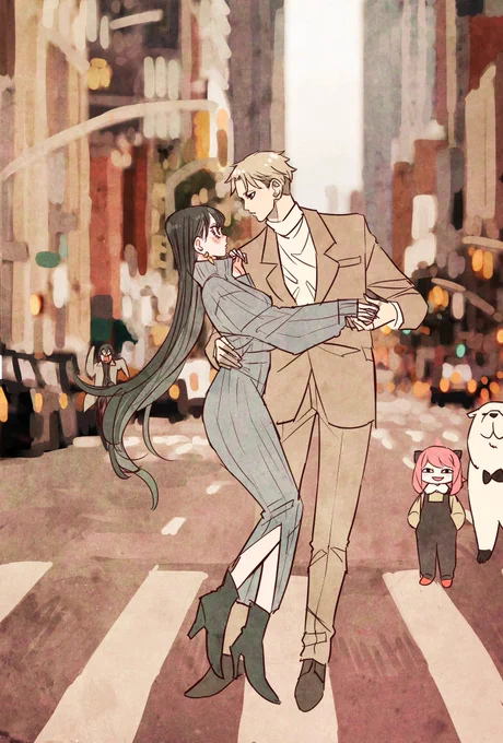 SPY×FAMILY×ちちとははいちゃいちゃこの後ちゃんとヨルさんキックが炸裂します 