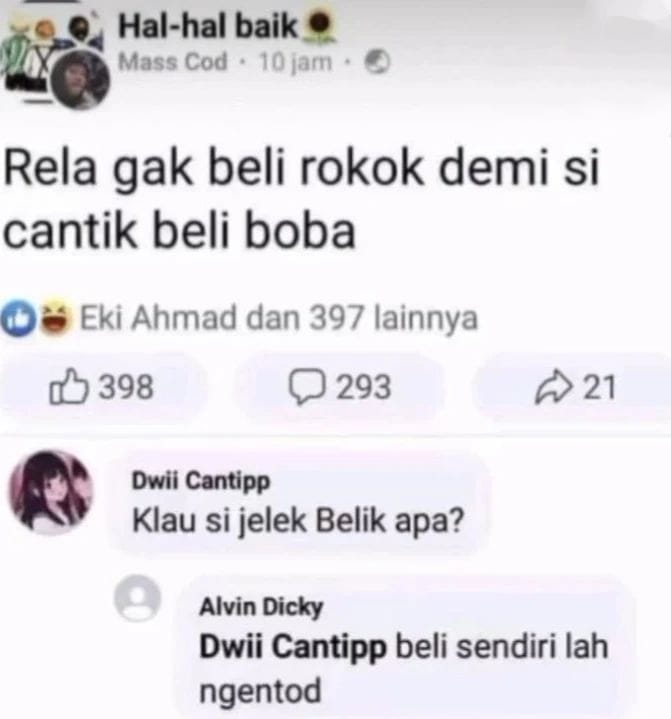 lahelucom's tweet photo. Wkwkw jujur amat lu
https://t.co/jxlaj5Ag43

#lucu #ngakak #memeindonesia #lahelu https://t.co/MMKQFwTMYD