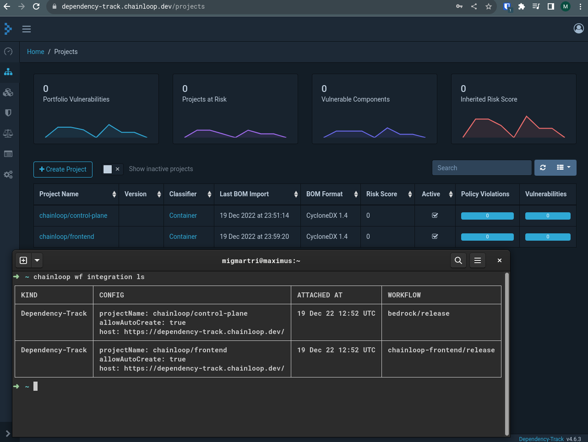 migmartri's tweet photo. @DependencyTrack Sneak peek on @owasp @DependencyTrack integration. The code is live, documentation is in the works, but hey! I am sure you can figure it out! https://t.co/c3eyv57QAw

if you want a demo in the meantime, DMs are open! https://t.co/uWjcDKwVOn