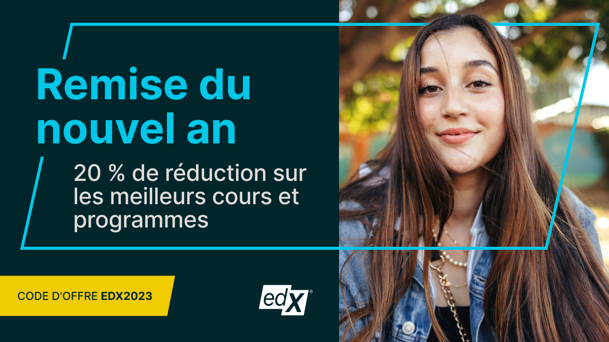 Prêt·e à rejoindre des millions d'apprenant·es qui ont transformé leur vie et leur carrière avec edX ? Utilisez le code EDX2023 pour économiser 20 % sur les meilleurs cours et programmes ! 
Retrouvez l'ensemble de nos cours : edx.org/school/louvainx
#MOOC