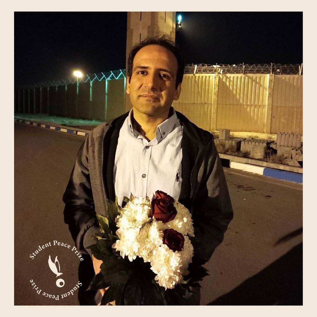 Majid Tavakoli - Human rights activist and former laureate of the Student Peace Prize - has just been released from Evin Prison in Iran. He was taken from his home on September 23rd &amp; spent 89 days in prison. He was not charged with any crime. #MajidTavakoli
