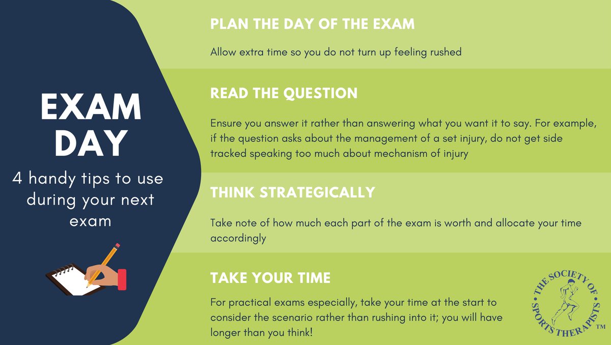 TheSSTofficial's tweet photo. #SSTStudents, is your exam day approaching? Don’t panic…you’ve got this 💪
Remember to arrive in plenty of time, feeling rushed only makes you more flustered. Stay composed and take time to think before answering questions https://t.co/MXdSLa2uZd https://t.co/fdy5afawxa