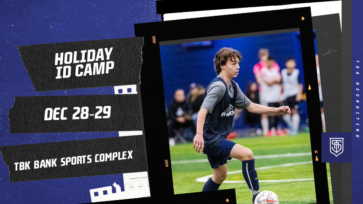 Last chance to register for the TSA Recruiting Holiday ID Camp, December 28-29 at the TBK Bank Sports Complex. 

Learn more and register at tsarecruiting.com/camps