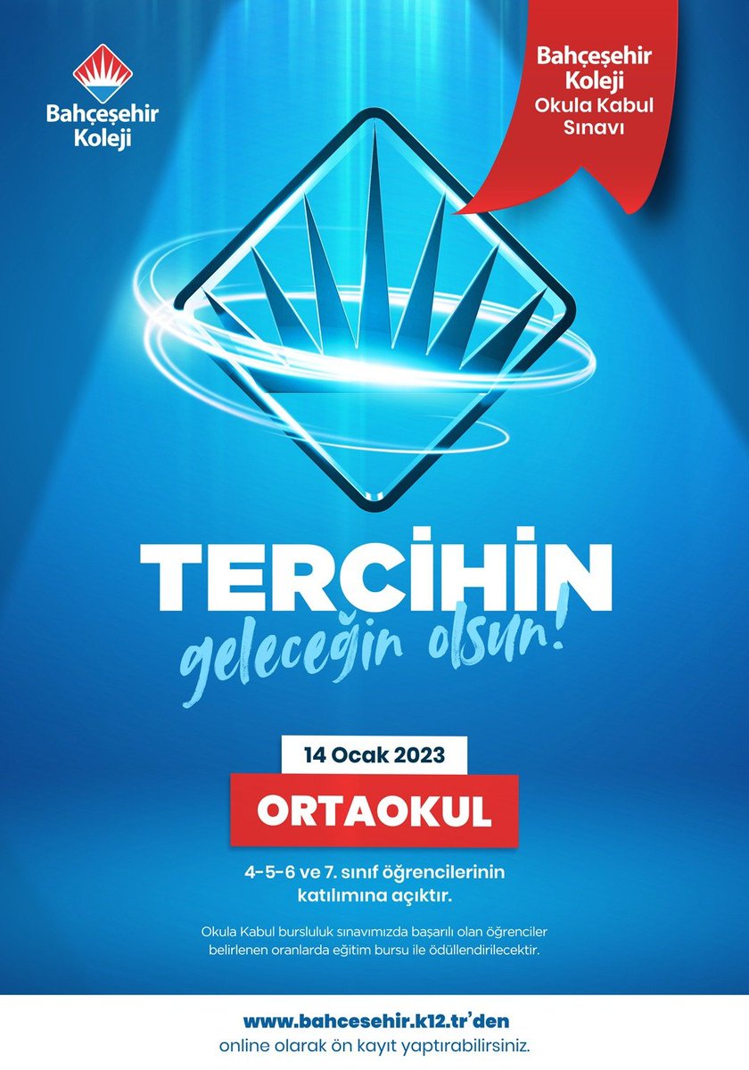📣 #BahçeşehirKoleji "Okula Kabul Sınavı" Başvuruları Başladı!

Ön kayıt için 👉🏻 bahcesehir.stoys.co/onkayit

#TercihinGeleceğinOlsun 💫