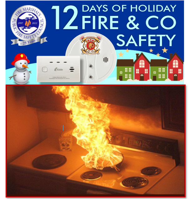 PembrokeFD's tweet photo. Look while you cook. Holidays are stressful enough but when 17% of fires in ON are cooking- related, it's important to remember to slow things down in the kitchen. Be mindful when cooking & never leave the kitchen while using a stovetop. #Tip9 #12daysofFireandcosafety https://t.co/vs9epgB8fp