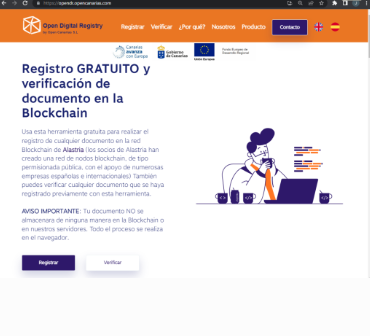 OpenCanarias's tweet photo. ¿Todavía no conoces nuestra aplicación para el Registro de Documentos?
Gracias a esta aplicación gratuita tu empresa podrá integrar y aportar confianza a tu solución documental. ✅
#Blockchain https://t.co/mUf7l9fzdi
