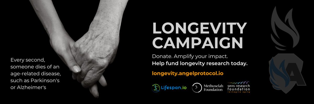 BetterDotGiving's tweet image. 🎤 Don't miss out on the #LongevityCampaign Twitter Space today with @LifespanIO, @mfoundation, and @senstweet! 

Learn how you can support longer, healthier lives worldwide. 

🔗: loom.ly/B8-p0cU

#LongevityCampaign #longevity