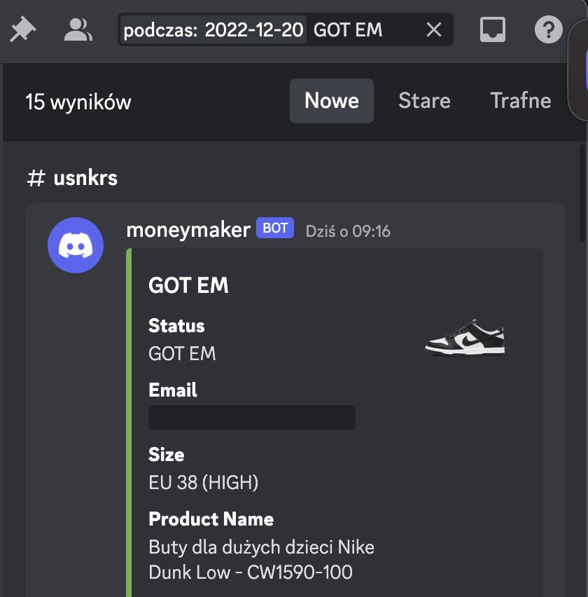 No Success Botter (@nosuccessbotter) on Twitter photo 16x mens few days ago, 16x gs today (1 webhook missing)
MERRY CHRISTMAS FOLKS
Bot: @uSNKRS @uTools_ 
Proxy: <a href="/PorterProxies/">Porter Proxies</a> 
Tools: <a href="/No3DS/">3DYES</a> 
CG: <a href="/flipsocietyPL/">Flip Society</a> <a href="/HypemonitorPL/">HYPEMONITOR</a> 
__________________
<a href="/utools_/">uTools</a>success 16x mens few days ago, 16x gs today (1 webhook missing)
MERRY CHRISTMAS FOLKS
Bot: @uSNKRS @uTools_ 
Proxy: <a href="/PorterProxies/">Porter Proxies</a> 
Tools: <a href="/No3DS/">3DYES</a> 
CG: <a href="/flipsocietyPL/">Flip Society</a> <a href="/HypemonitorPL/">HYPEMONITOR</a> 
__________________
<a href="/utools_/">uTools</a>success