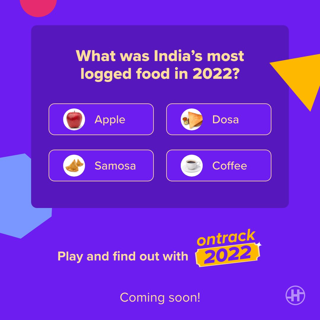 healthifyme's tweet photo. Let us know your answer in the comments below 👇🏻

Play and find out with #OnTrack2022

Coming soon on the HealthifyMe app 🙌

#OnTrack2022 #HealthifyMeReport #HealthifyMe  #Food https://t.co/heFRvmbxau