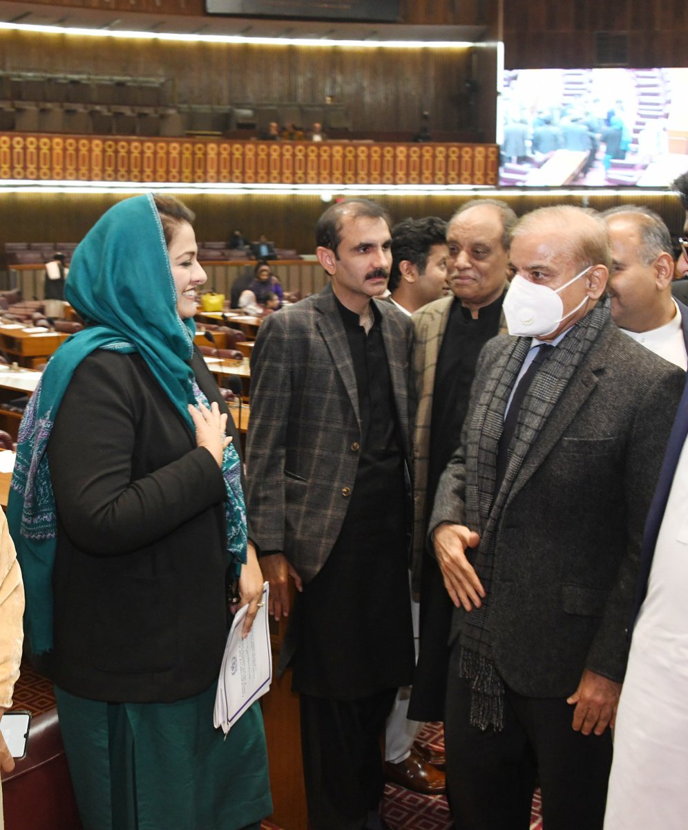 Meeting <a href="/CMShehbaz/">Shehbaz Sharif</a> after the session.
