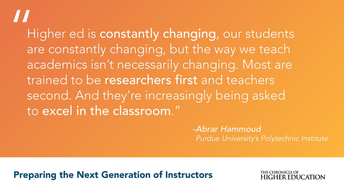 AccelerEdLLC's tweet image. Students today have high expectations for the #ClassroomExperience. According to a forum hosted by @chronicle, if institutions want to meet this demand, they must find new ways to train and coach the next generation of faculty.

#HigherEd #EdTech #TeachingExcellence